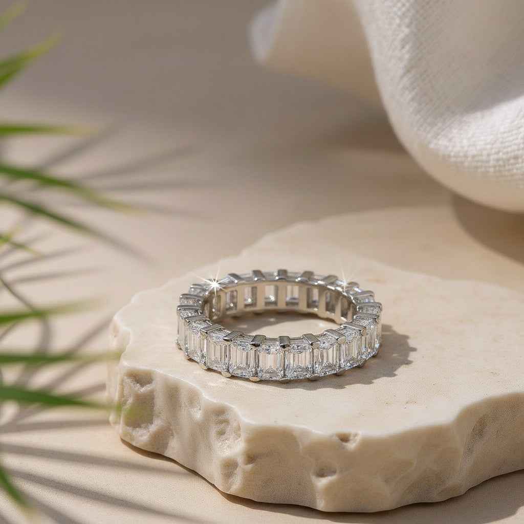 Lumière — 10.5 Ct Moissanite Ring in Sterling Silver by Trendsi