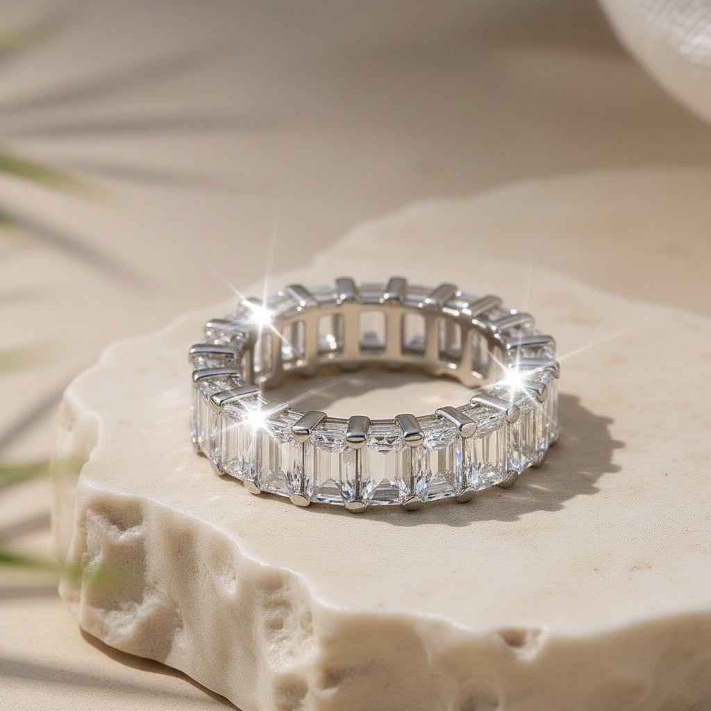 Lumière — 10.5 Ct Moissanite Ring in Sterling Silver by Trendsi