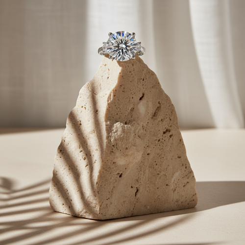 Aurèle — 8.6 Ct Moissanite Halo Ring in Sterling Silver by Trendsi