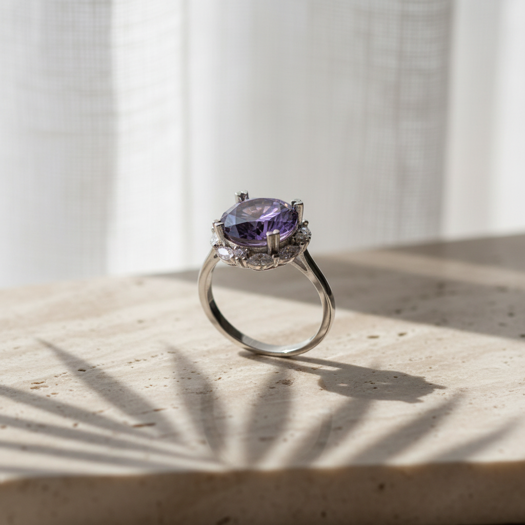 Clarté — 5 Ct Moissanite Ring in Sterling Silver by Trendsi