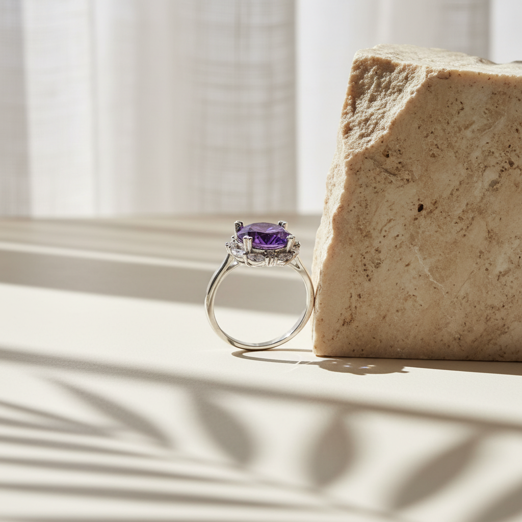 Clarté — 5 Ct Moissanite Ring in Sterling Silver by Trendsi