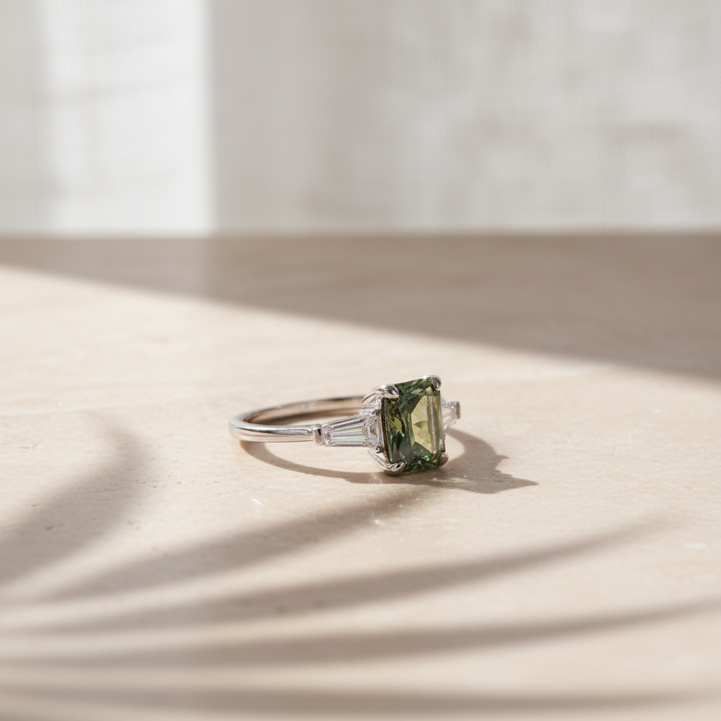 Douceur — 2 Ct Moissanite Solitaire Ring in Sterling Silver by Trendsi