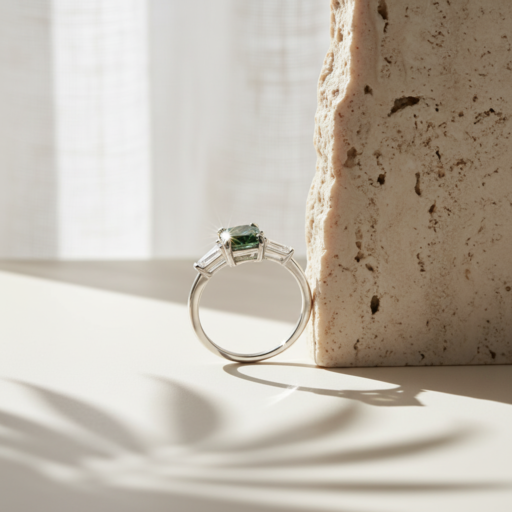 Douceur — 2 Ct Moissanite Solitaire Ring in Sterling Silver by Trendsi