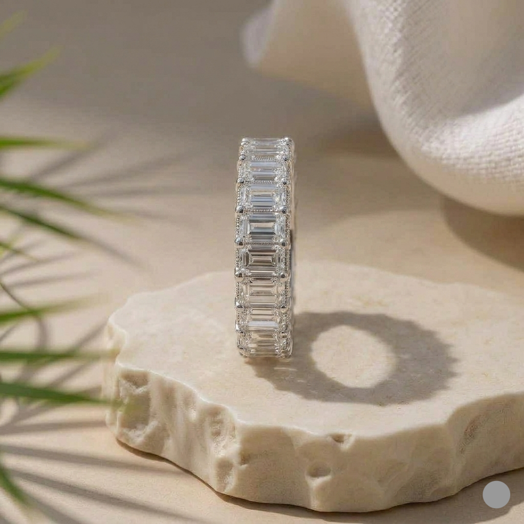 Lumière — 10.5 Ct Moissanite Ring in Sterling Silver by Trendsi