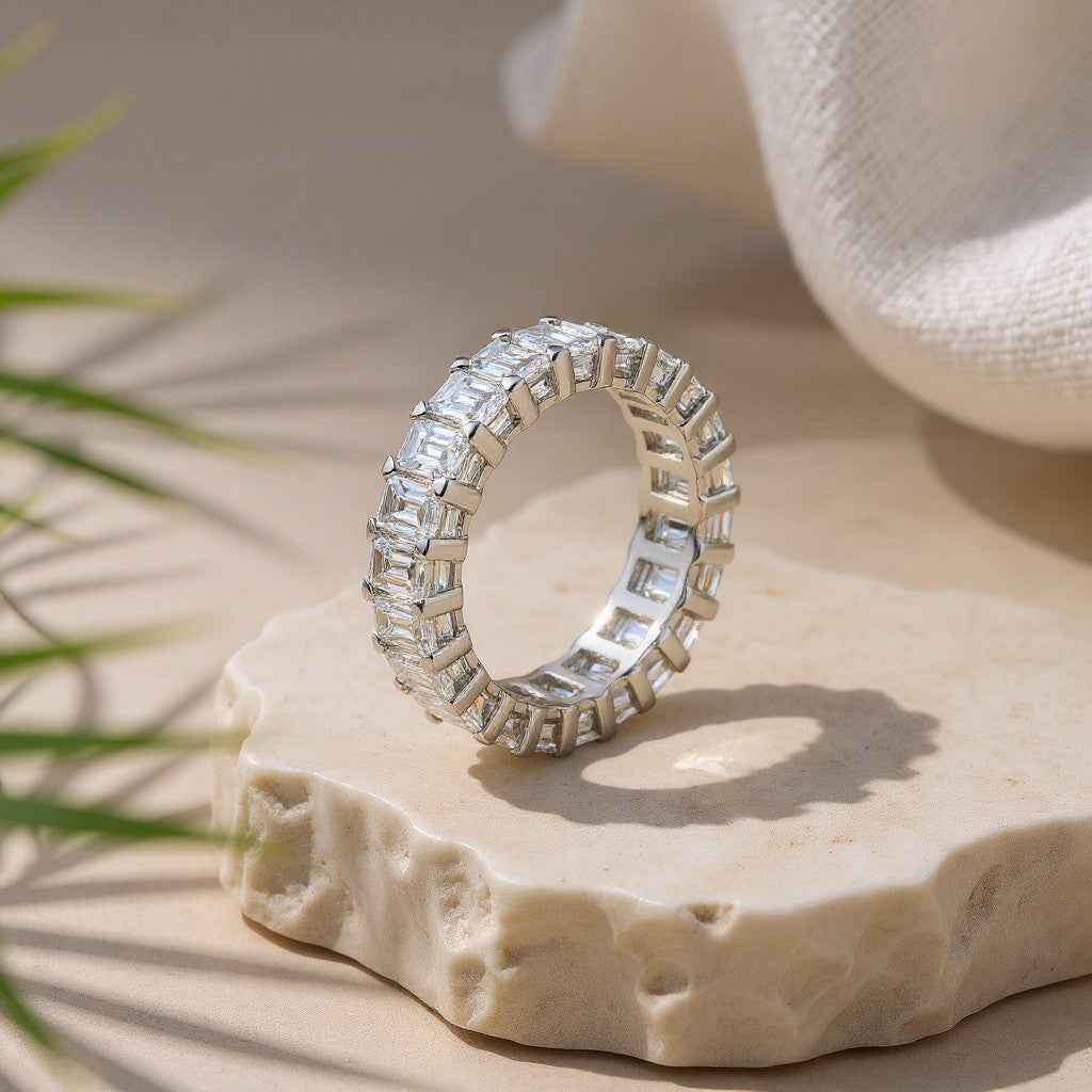Lumière — 10.5 Ct Moissanite Ring in Sterling Silver by Trendsi